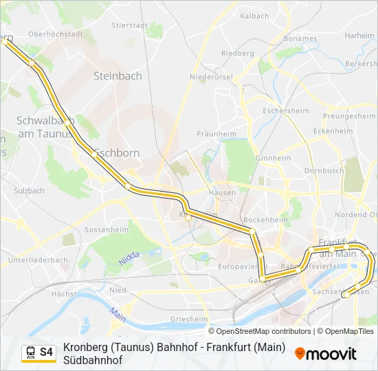 S4 Train Line Map