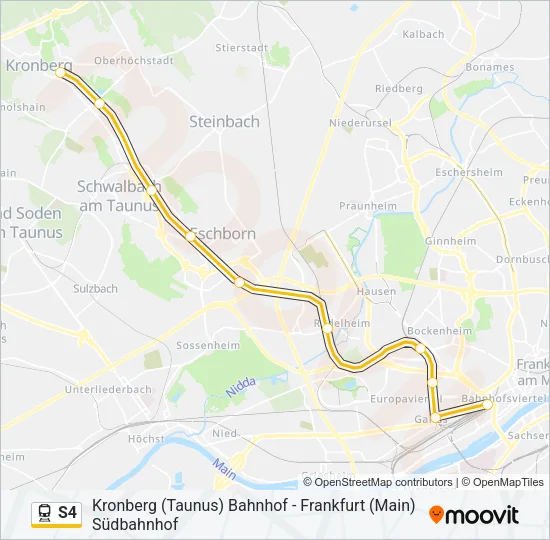 S4 Train Line Map