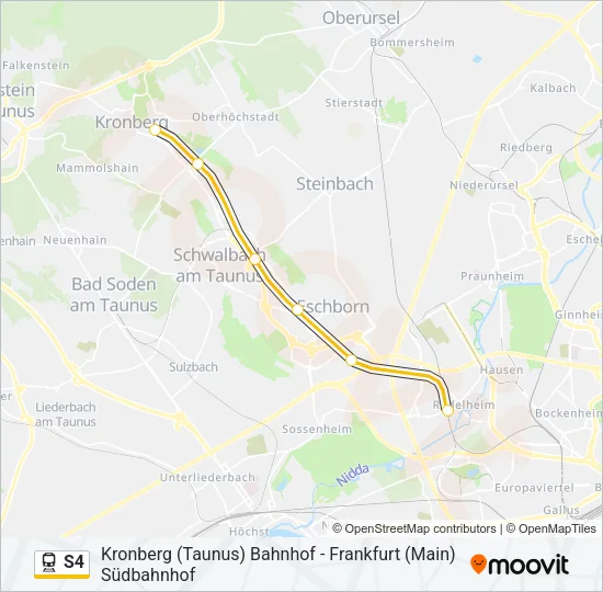 S4 Train Line Map