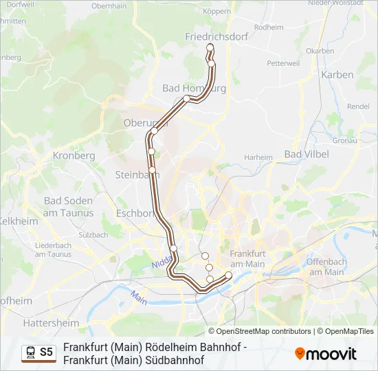 S5 Train Line Map