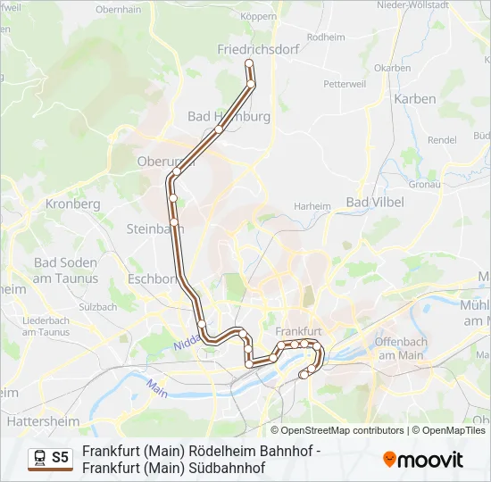 S5 Train Line Map