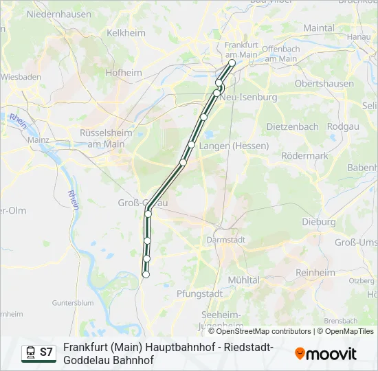 S7 Train Line Map