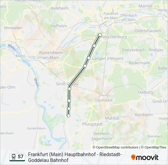 S7 Train Line Map