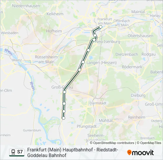 S7 Train Line Map