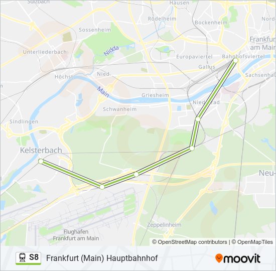 S8 Route: Schedules, Stops & Maps - Frankfurt (main) Hauptbahnhof (updated)