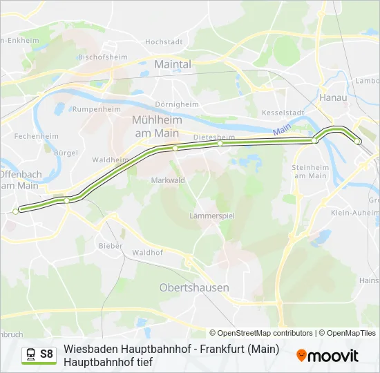 S8 Train Line Map