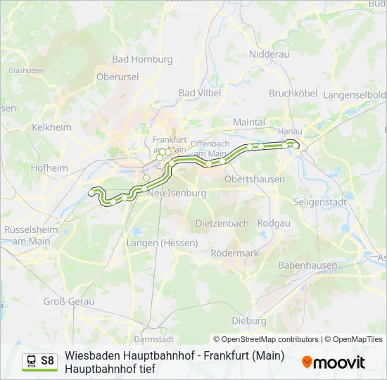 S8 Train Line Map