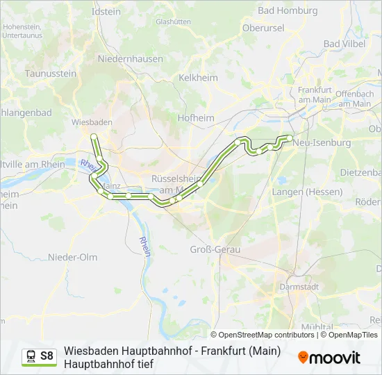 S8 Train Line Map