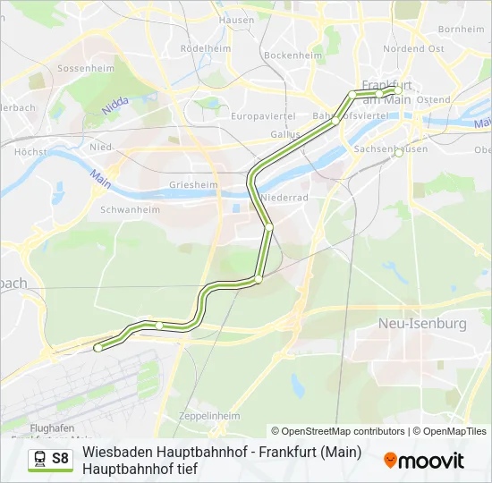 S8 Train Line Map