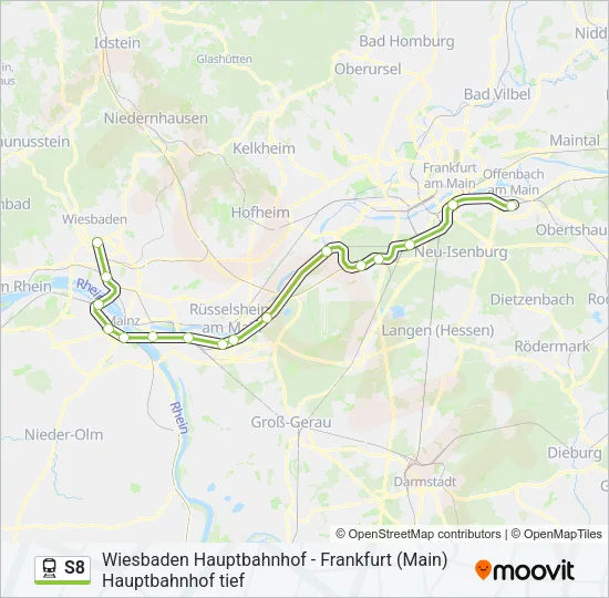 S8 Train Line Map