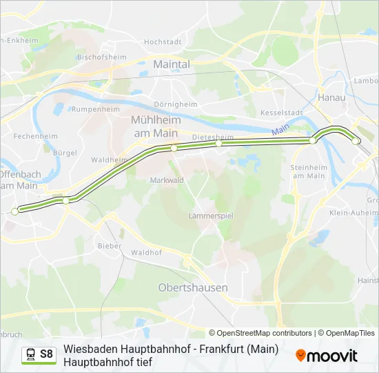 S8 Train Line Map