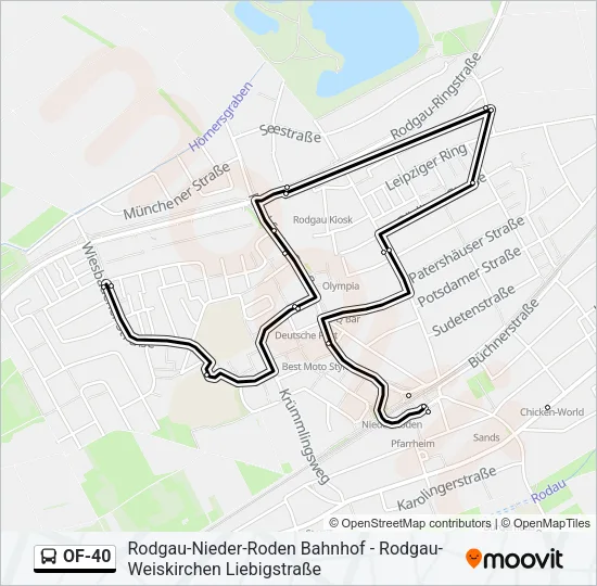 OF-40 Bus Line Map