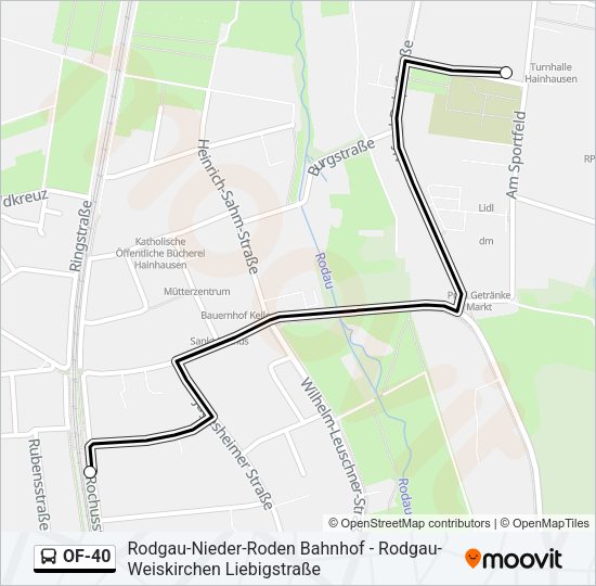 OF-40 Bus Line Map
