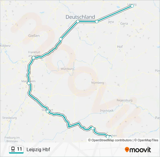 11 Train Line Map