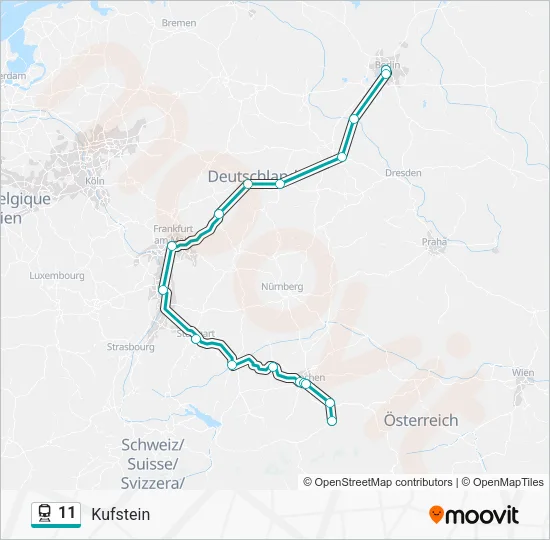 11 Train Line Map