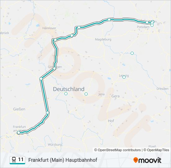 11 Train Line Map