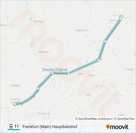 11 Train Line Map