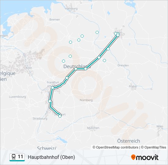 11 Train Line Map