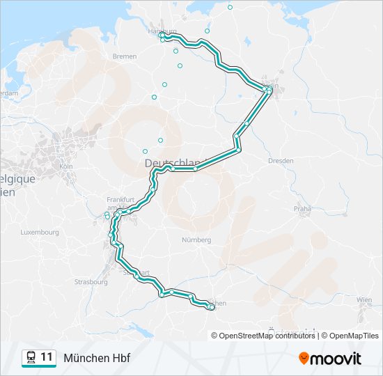 11 Train Line Map