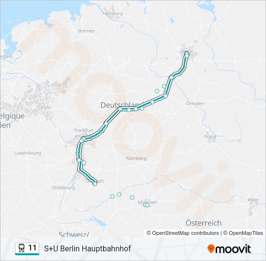 11 Train Line Map