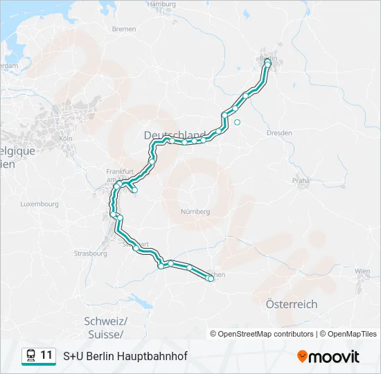 11 Train Line Map