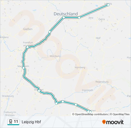 11 Train Line Map