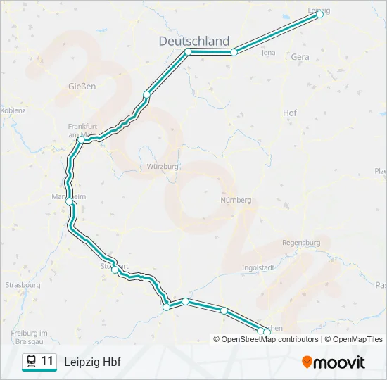 11 Train Line Map