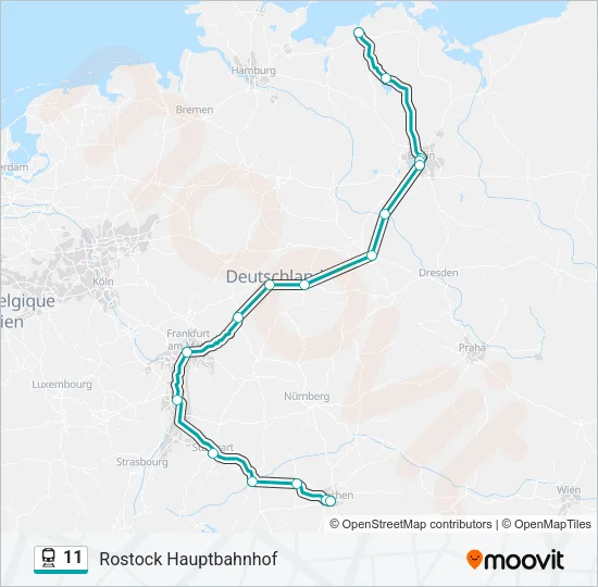 11 Train Line Map