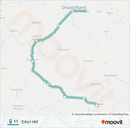 11 Train Line Map