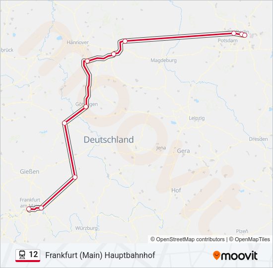 12 Train Line Map