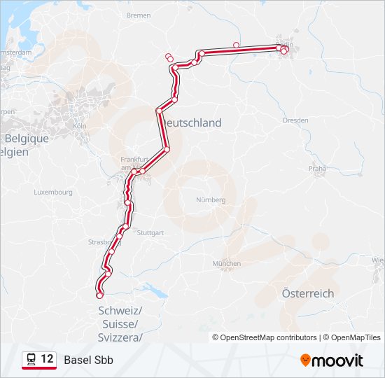 12 Train Line Map