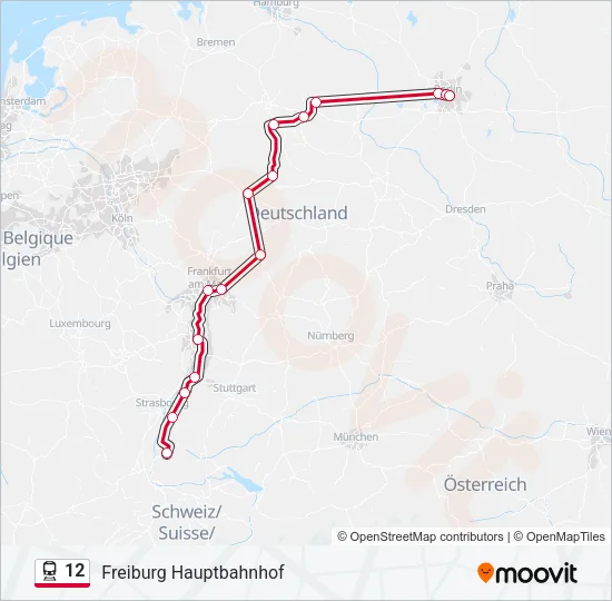 12 Train Line Map