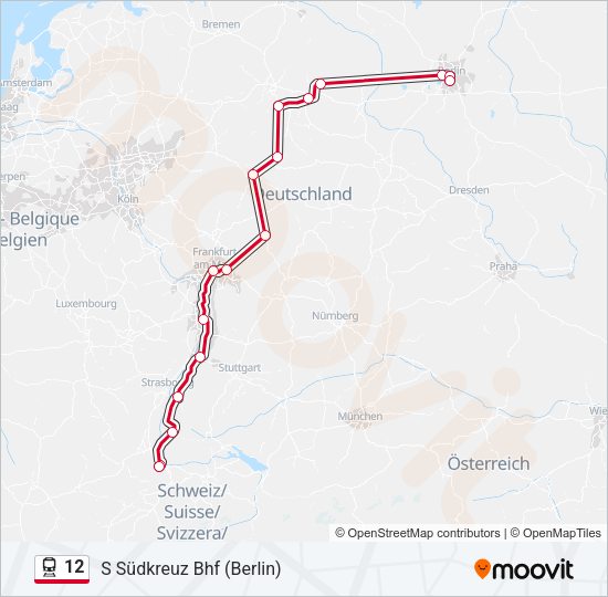 12 Train Line Map
