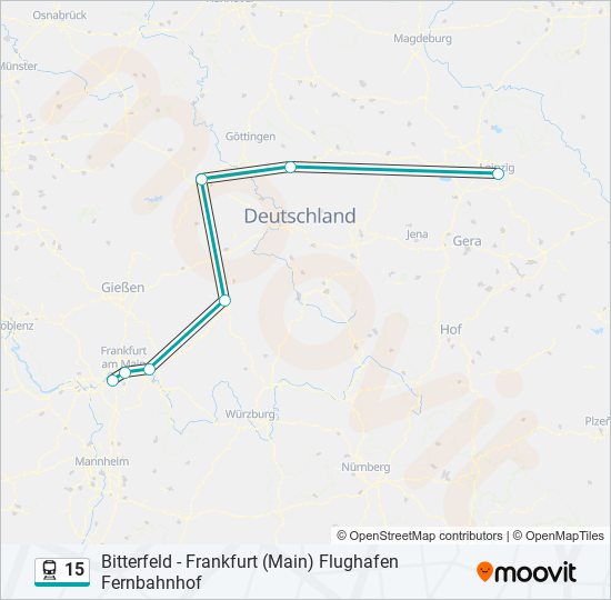 15 Train Line Map