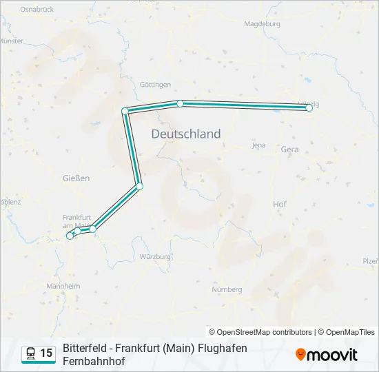15 Train Line Map