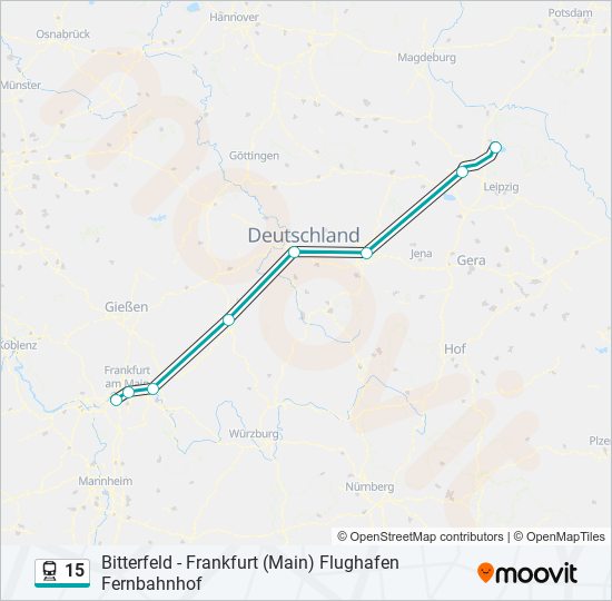 15 Train Line Map