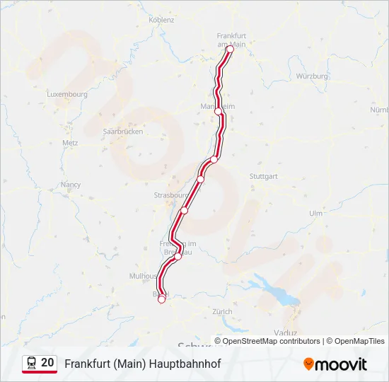 20 Train Line Map