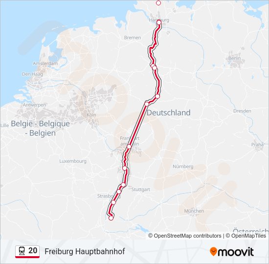 20 Train Line Map