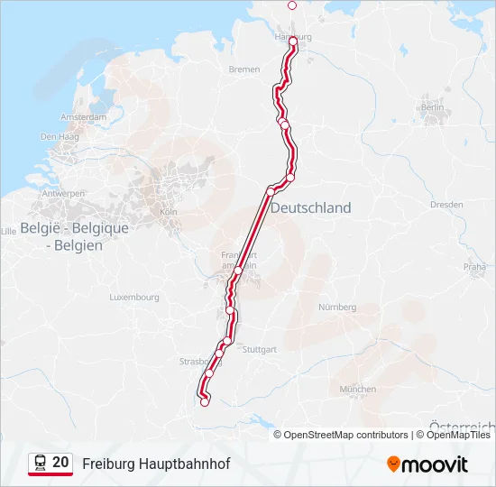 20 Train Line Map