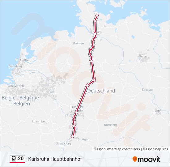 20 Train Line Map