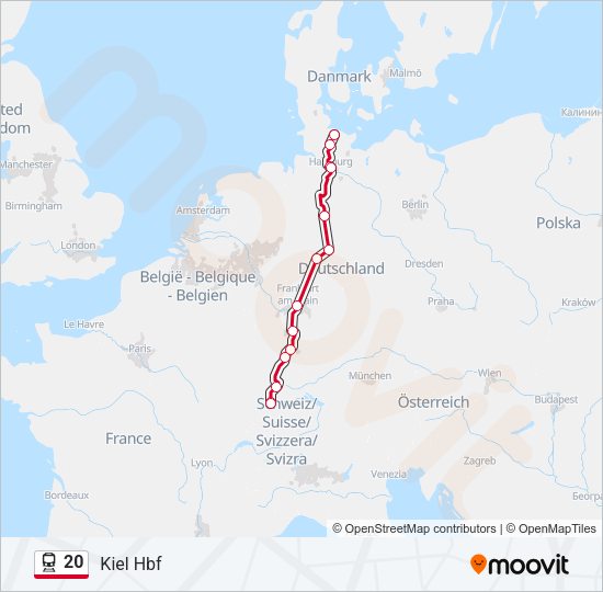 20 Train Line Map
