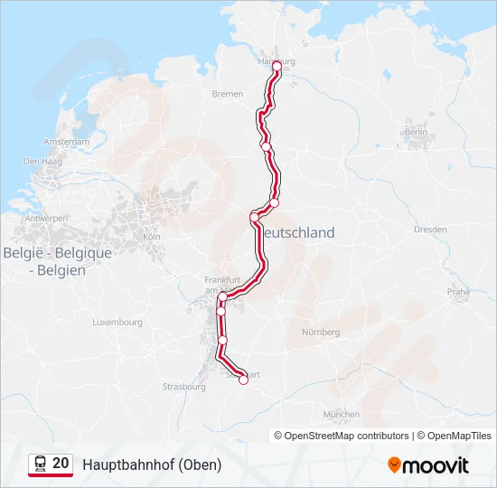 20 Train Line Map