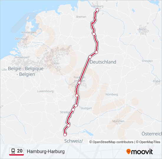 20 Train Line Map