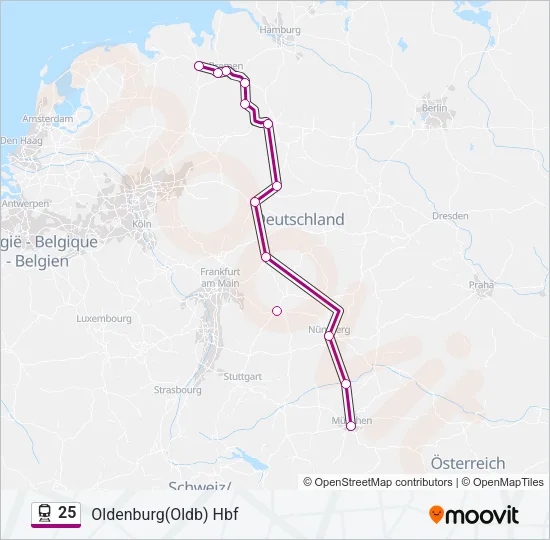 25 Train Line Map