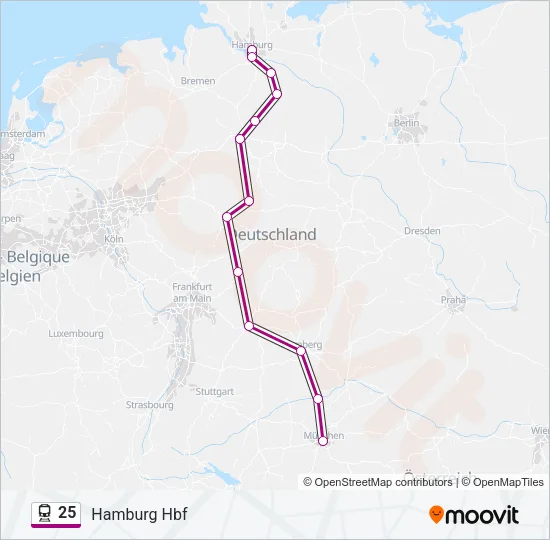 25 Train Line Map