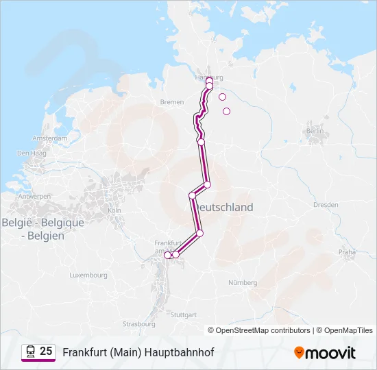 25 Train Line Map