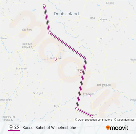 Поезд 25: карта маршрута