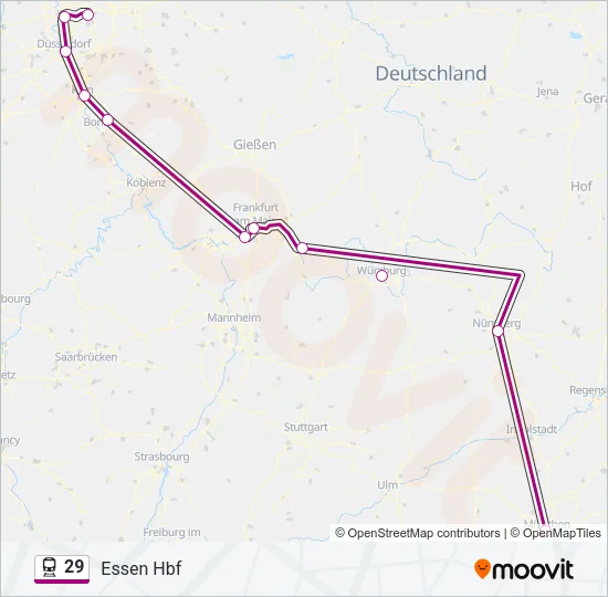 29 Train Line Map
