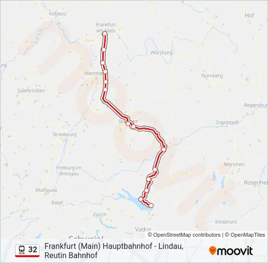 32 Train Line Map