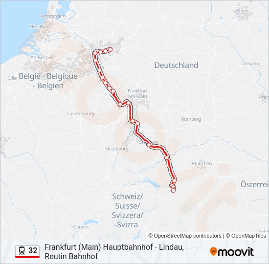 32 Train Line Map